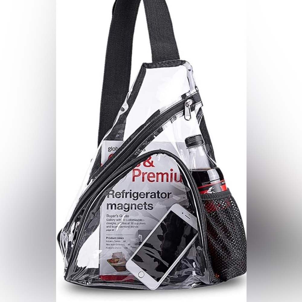 Clear stadium crossbody bag with pockets - Picture 6 of 7